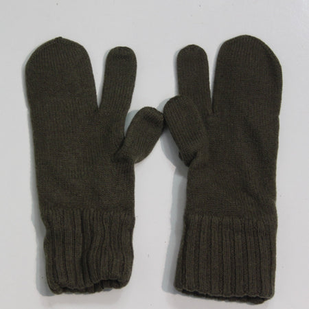 Austrian Army Knitted Gloves Olive Genuine Surplus Medium (3930)