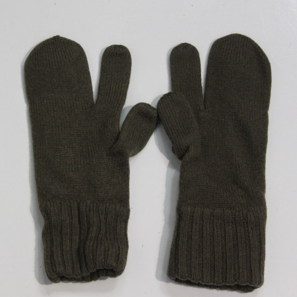 Austrian Army Knitted Gloves Olive Genuine Surplus Medium (3930)