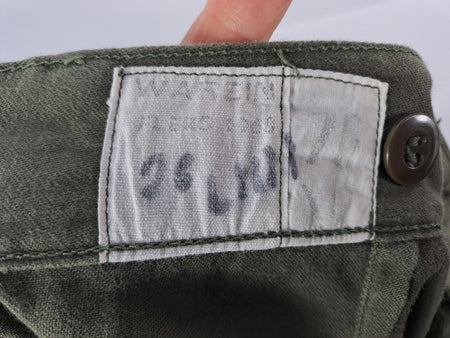 Genuine Surplus French Army Vintage S300 Olive Green Army Combat Trousers