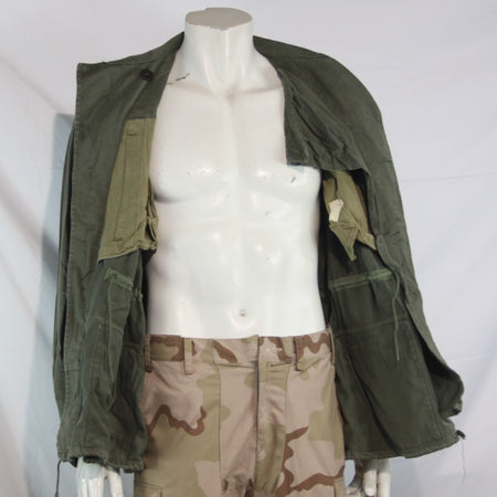 1960's Vintage Genuine Surplus French Army Jacket Cotton Olive G1 42-44" (4032)