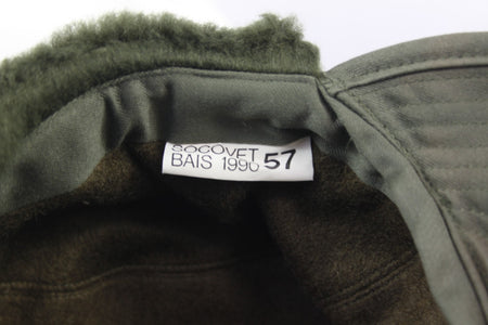 Genuine Surplus French Army Winter Hat Fur-lined Olive Green Peaked Thermal NEW