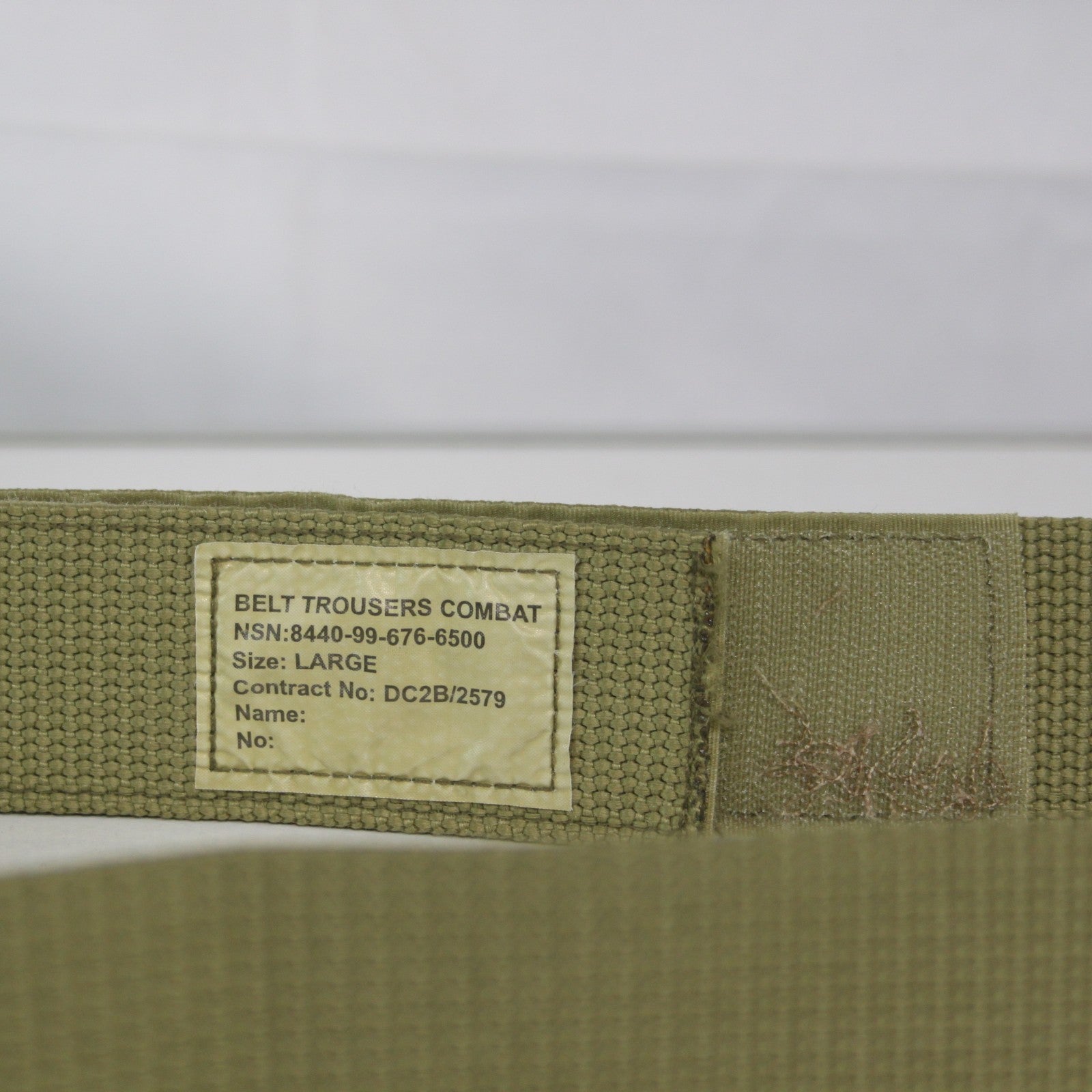 Genuine Surplus British PCS Hook and Loop Fasten Belt Light olive 48mm (4085)