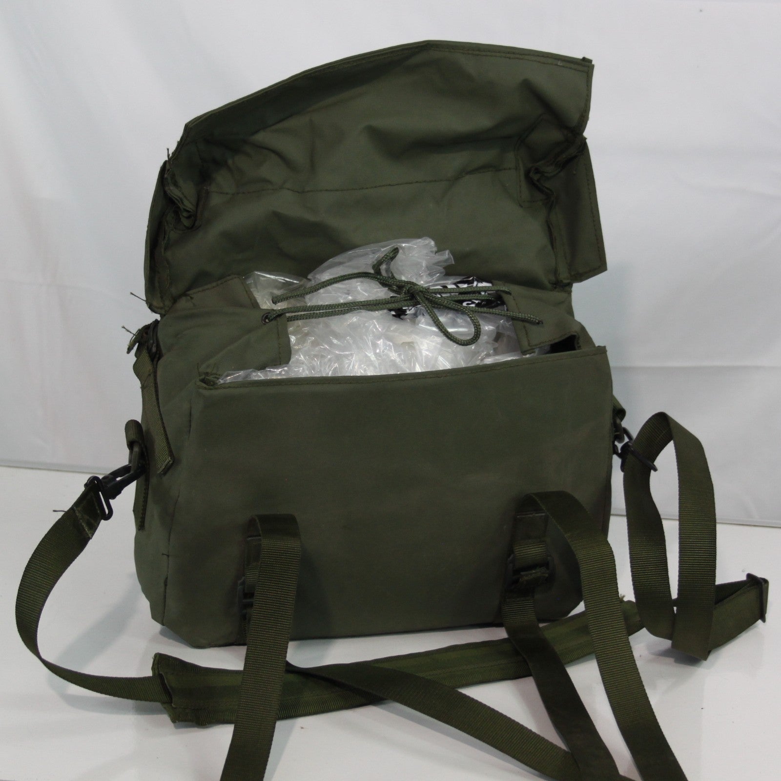 Genuine Surplus British Army Side Bag Waterproof PVC Coated Olive MOLLE (3409)