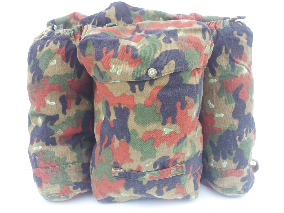 Vintage Genuine Surplus Swiss Army Military Alpenflage Camo Backpack (4005)