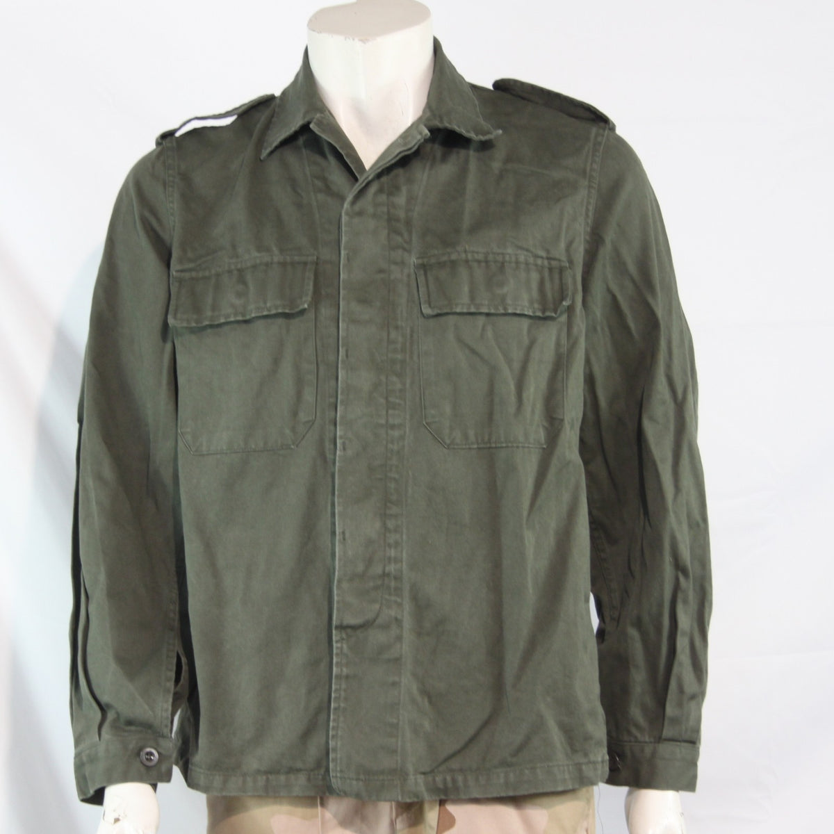 Field Shirt Belgian Army Olive Green Shirt Jacket Genuine Surplus (4389)