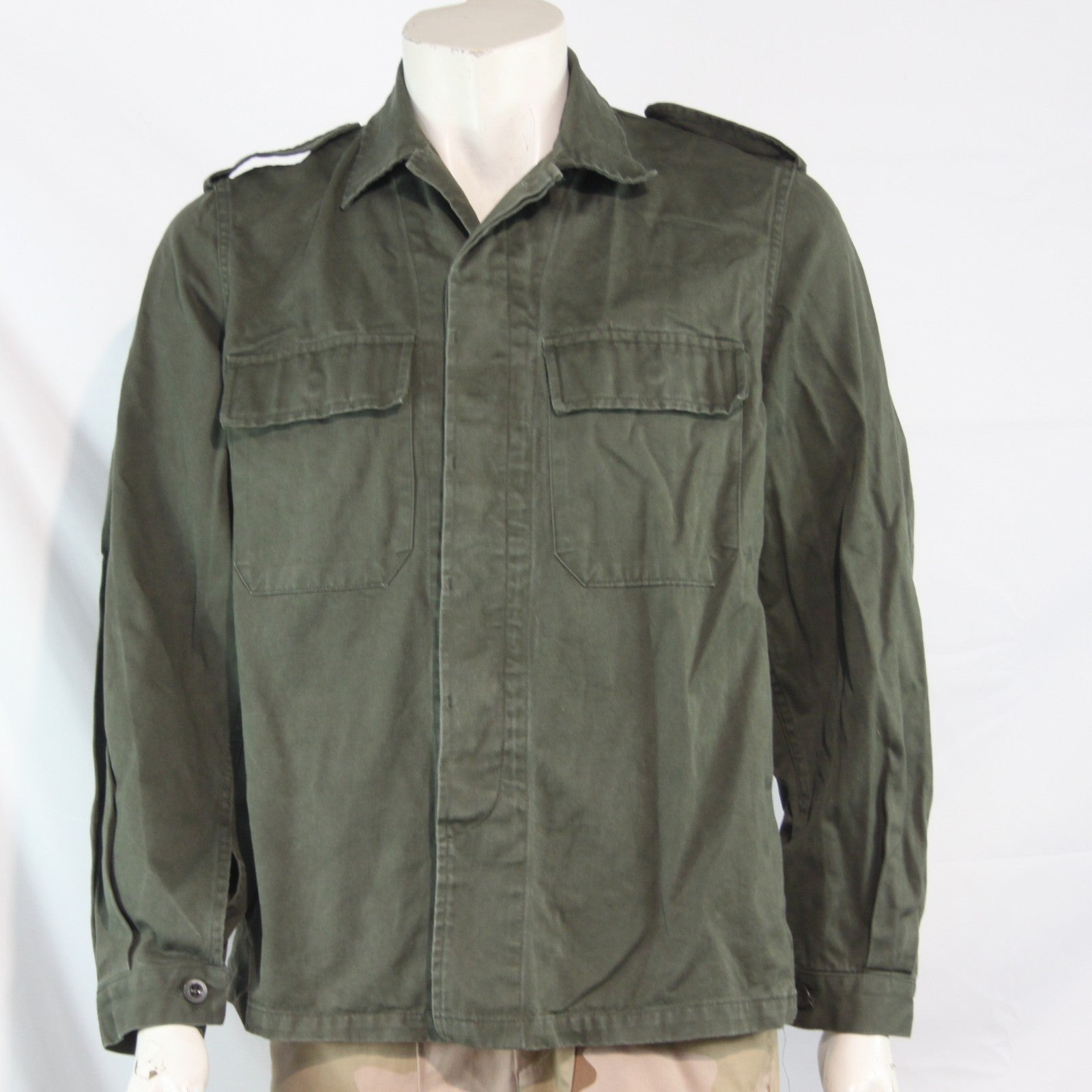 Field Shirt Belgian Army Olive Green Shirt Jacket Genuine Surplus (4389)