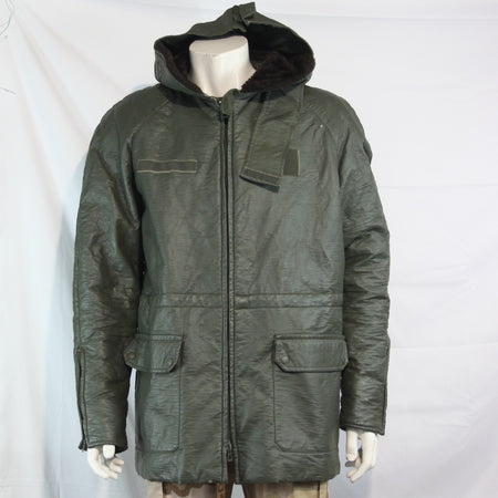 Genuine Surplus French Military Leather Style Cold Weather jacket Olive (3792)