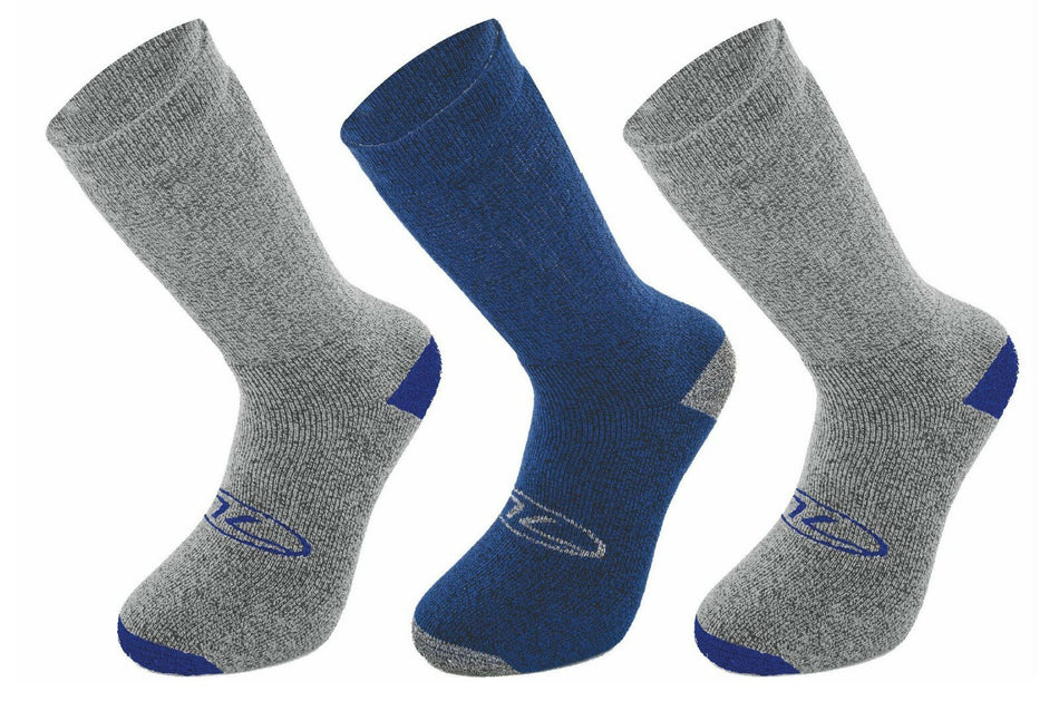 Highlander 3 Pair Pack Cotton Rich Walking Socks Mens Ladies