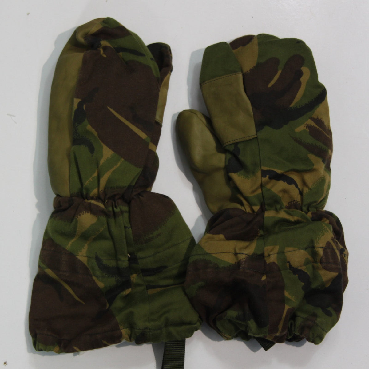 Faux Fur Thermal Army Mittens Vintage British Arctic Genuine Surplus Camo (3921)