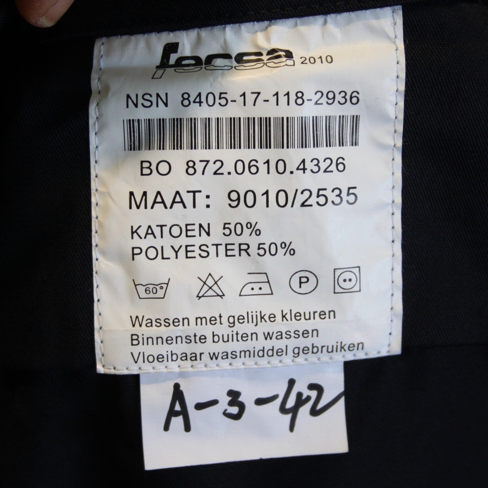 Dutch Navy Shirt Navy Blue Long Sleeve Genuine Surplus 40-42" Tall  (4221)