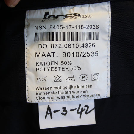 Dutch Navy Shirt Navy Blue Long Sleeve Genuine Surplus 40-42" Tall  (4221)