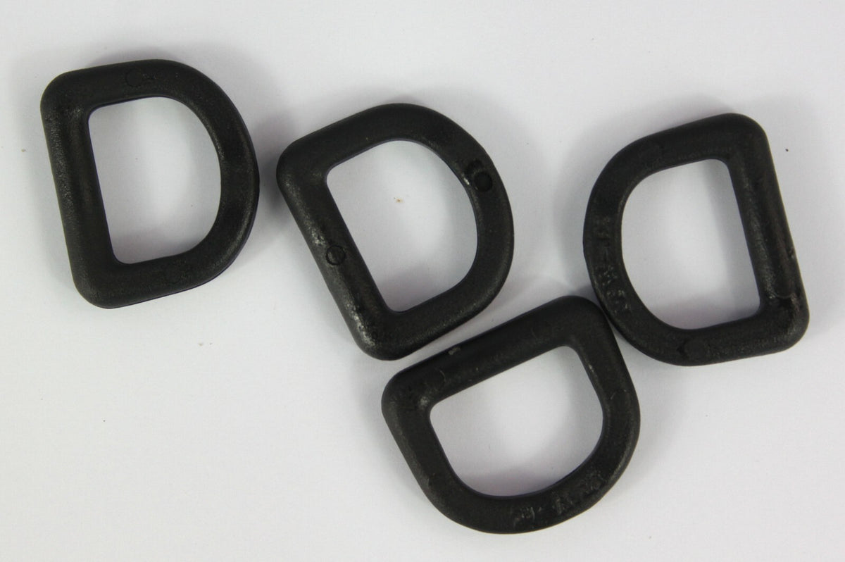 D-Rings Dees Buckles Black Tan Plastic Loops Rucksacks Replacement All Sizes