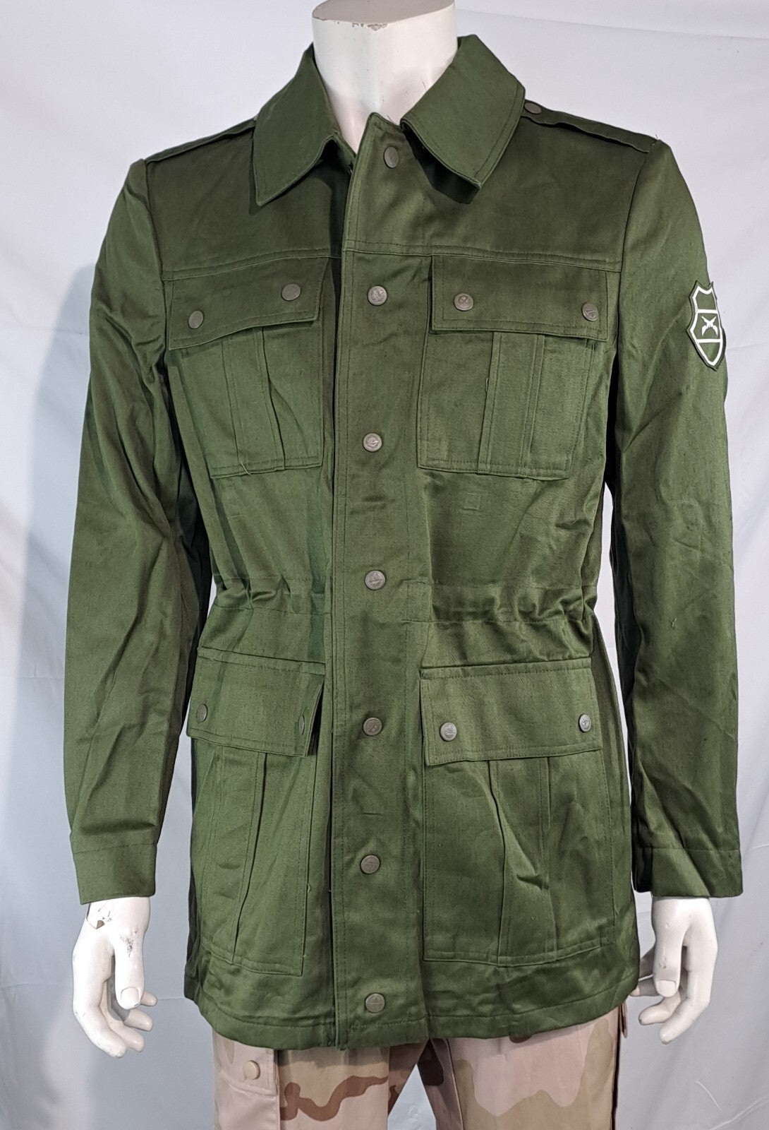 Genuine Surplus Hungarian Army Field Jacket Badged Canvas 36-38" Olive (3057)