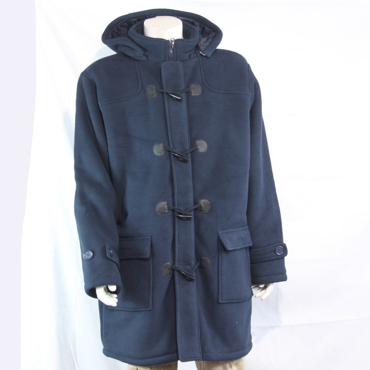 Himalaya Duffel Coat Navy Fleece Winter Coat Toggles Mens XL (3801)