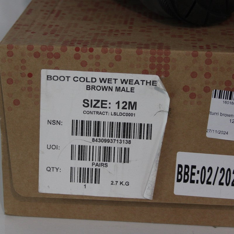 Genuine Surplus Iturri High Liability Cold Wet Weather Boot Mens Brown 12M (3553