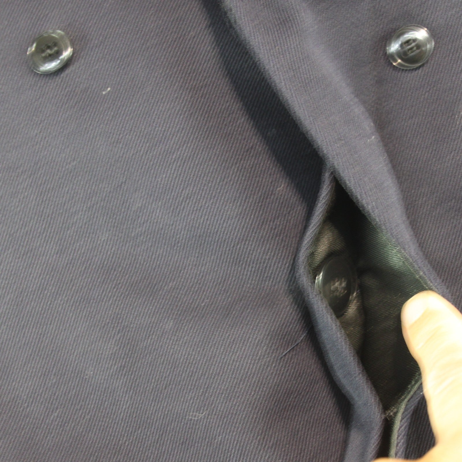 French Wool Mix Military Coat Jacket Pea/Deck Coat Genuine 38-40" (3646)