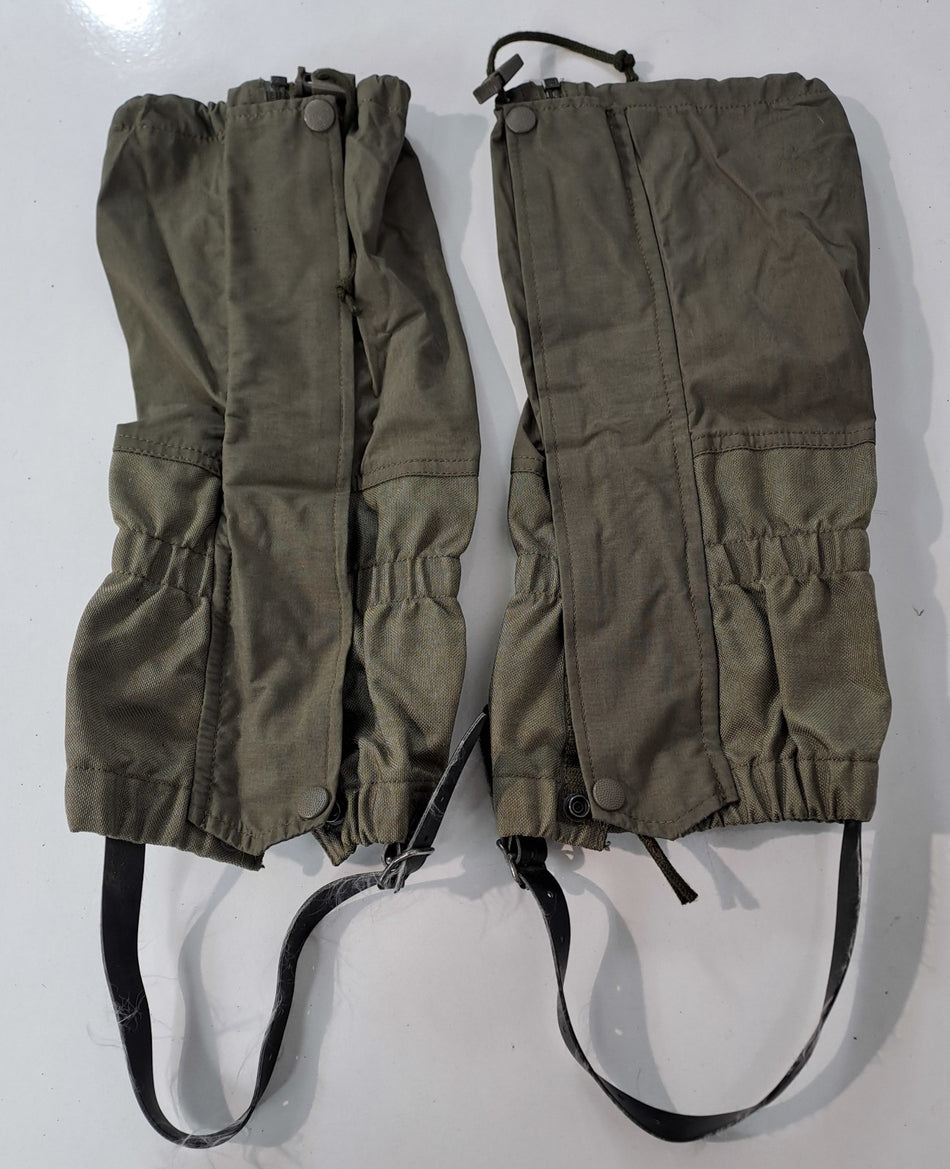 Genuine Surplus Austrian Army Military Waterproof Gaiters Olive Green (1576)