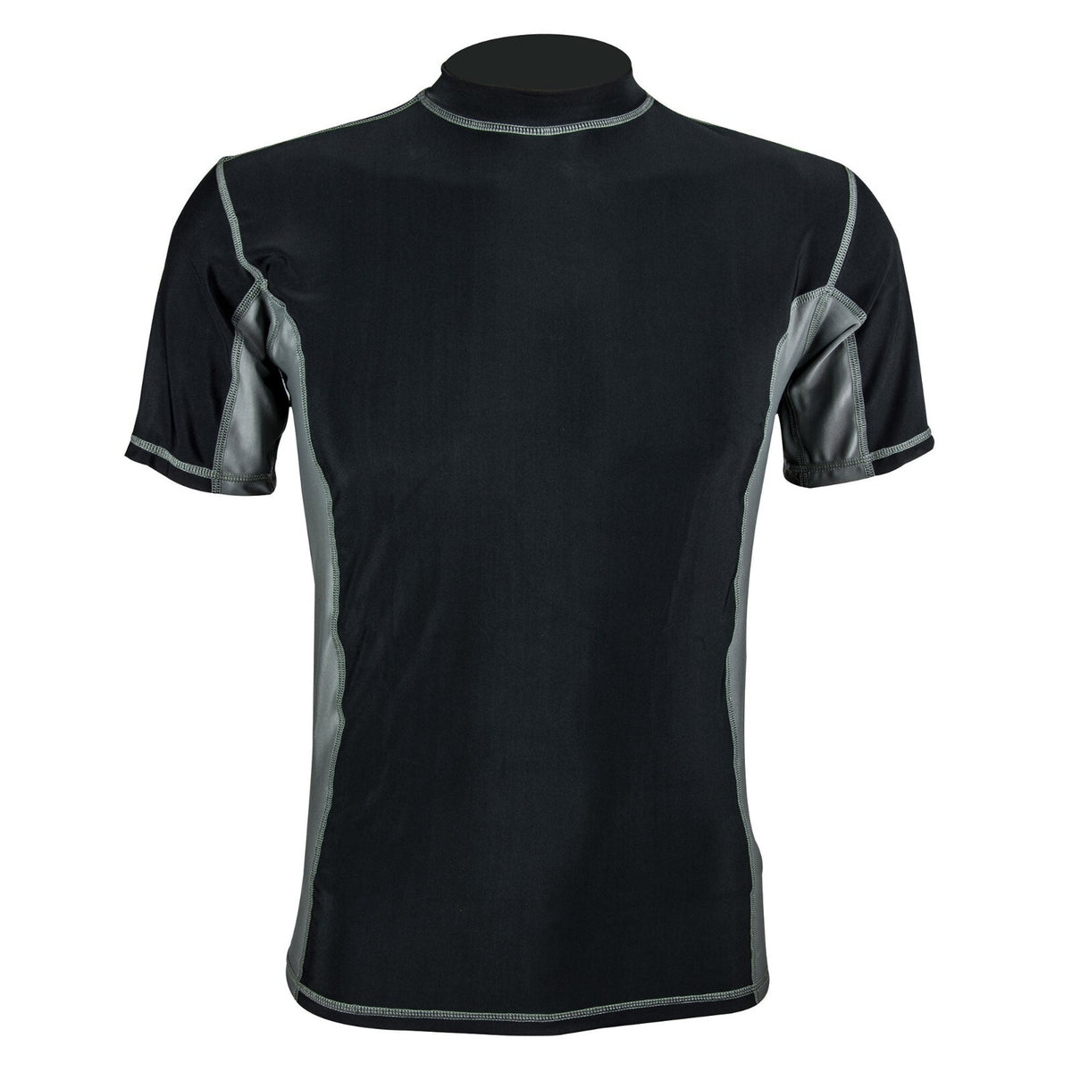 Highlander Pro Comp Mens Base Layer Short Sleeve T-Shirt Vest Wicking Black Grey