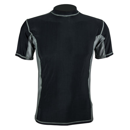 Highlander Pro Comp Mens Base Layer Short Sleeve T-Shirt Vest Wicking Black Grey