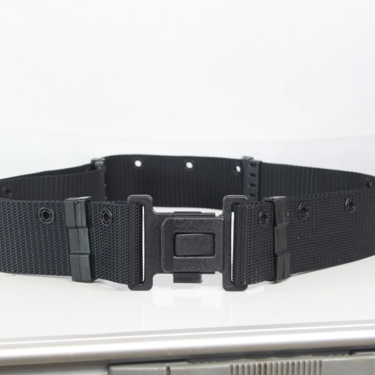 NEW Genuine Surplus Black 50mm Webbing Belt Tactical 40-50" Waist (3842)