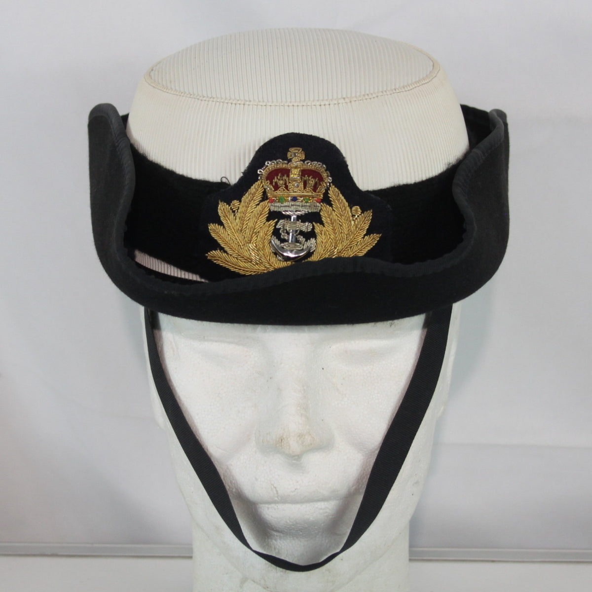 British Royal Navy Officers Tricorn Womens Dress Hat Genuine Surplus G1 (4460)