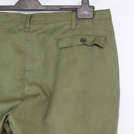 Genuine Surplus Romanian Army Vintage Trousers Stirrups Olive 40" Waist (3680)