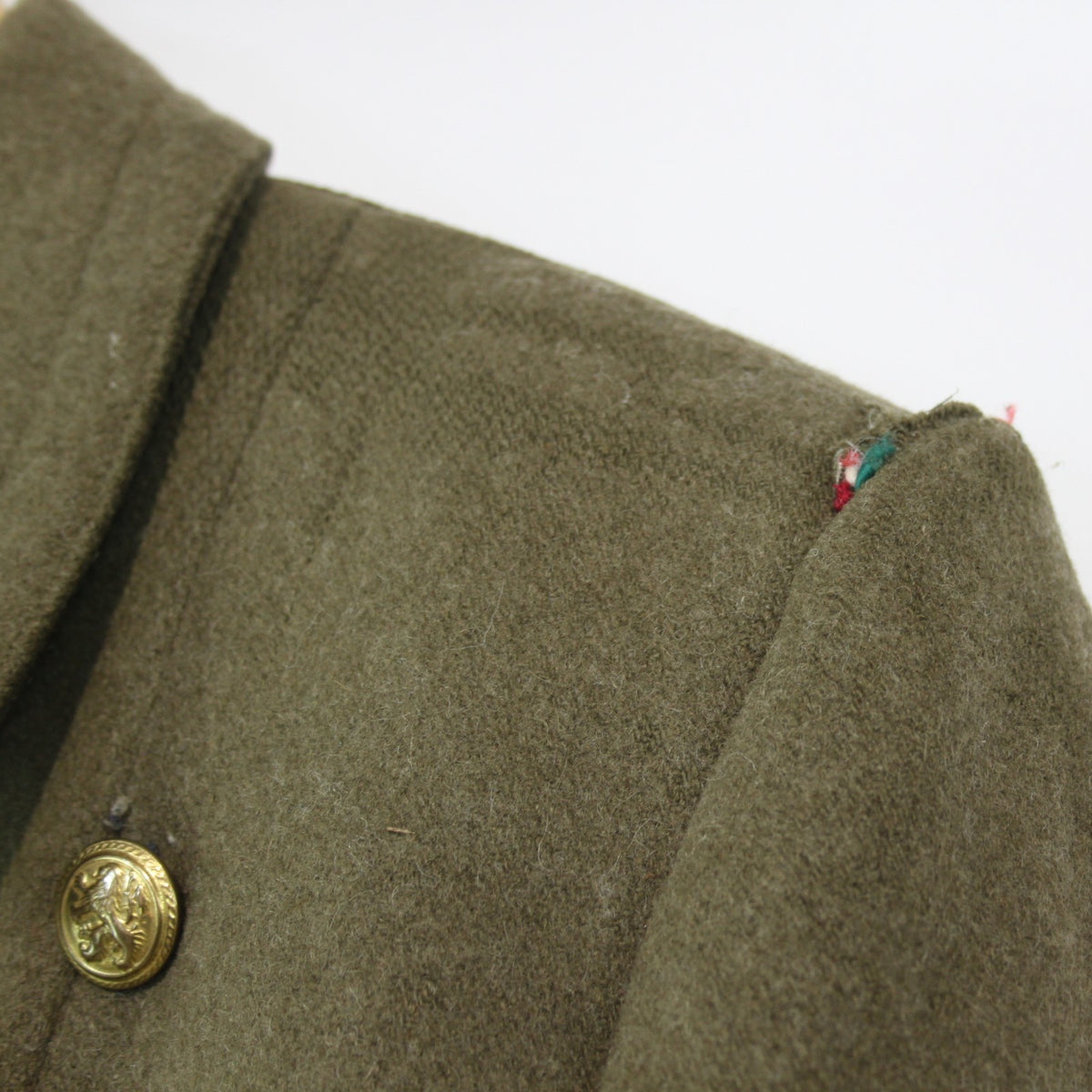 Bulgarian Army Overcoat Greatcoat Genuine Surplus Khaki Green32-34" Chest (3515)