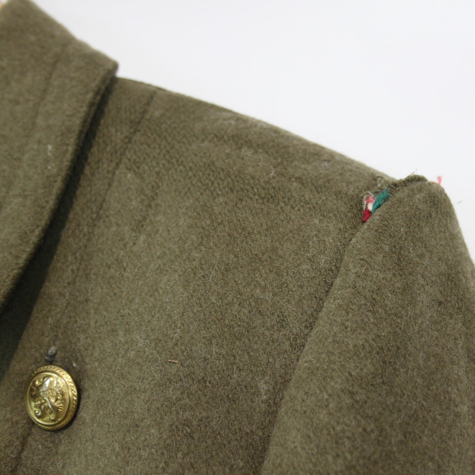 Bulgarian Army Overcoat Greatcoat Genuine Surplus Khaki Green32-34" Chest (3515)