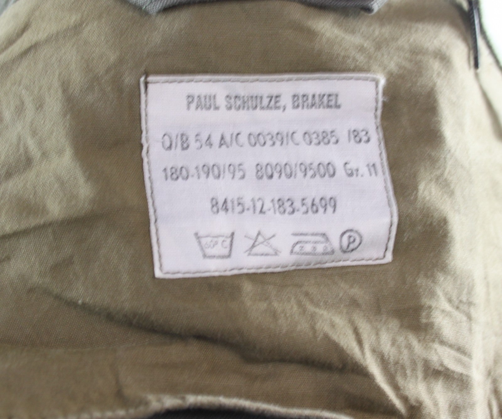 Genuine Surplus German Army Parka Olive Unlined Canvas Military (3741)