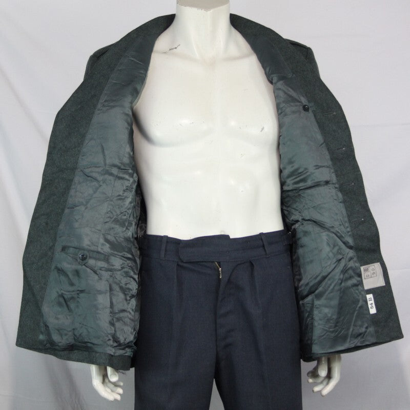 Genuine Surplus Swiss Army Vintage Wool Dress Jacket Thick Blue Grey (3314)