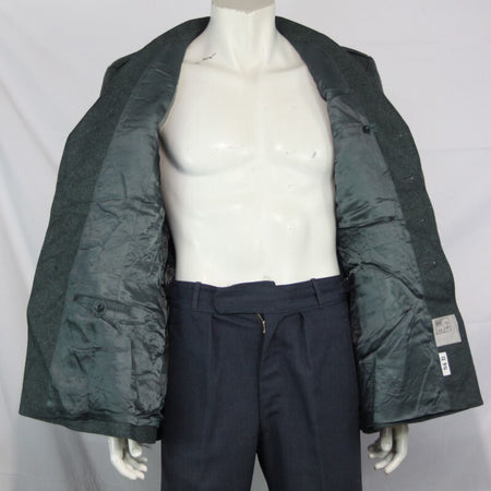 Genuine Surplus Swiss Army Vintage Wool Dress Jacket Thick Blue Grey (3314)