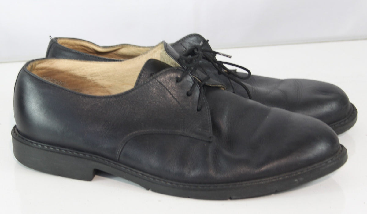 Genuine Surplus Austrian Army Mens Shoes Black Leather Lace Up (1978)
