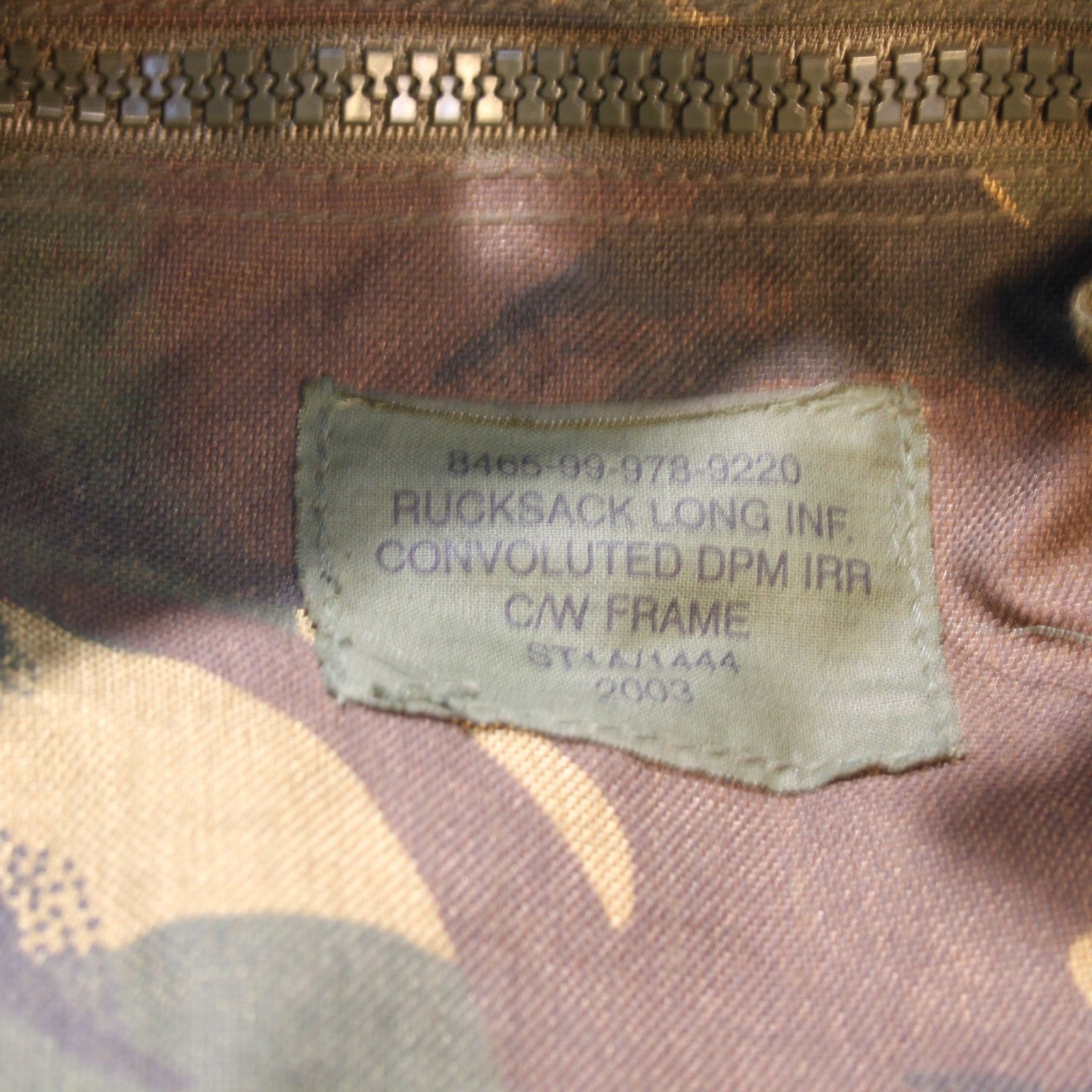 Genuine Surplus British Army Long Back Convoluted Bergen Rucksack DPM (4249)