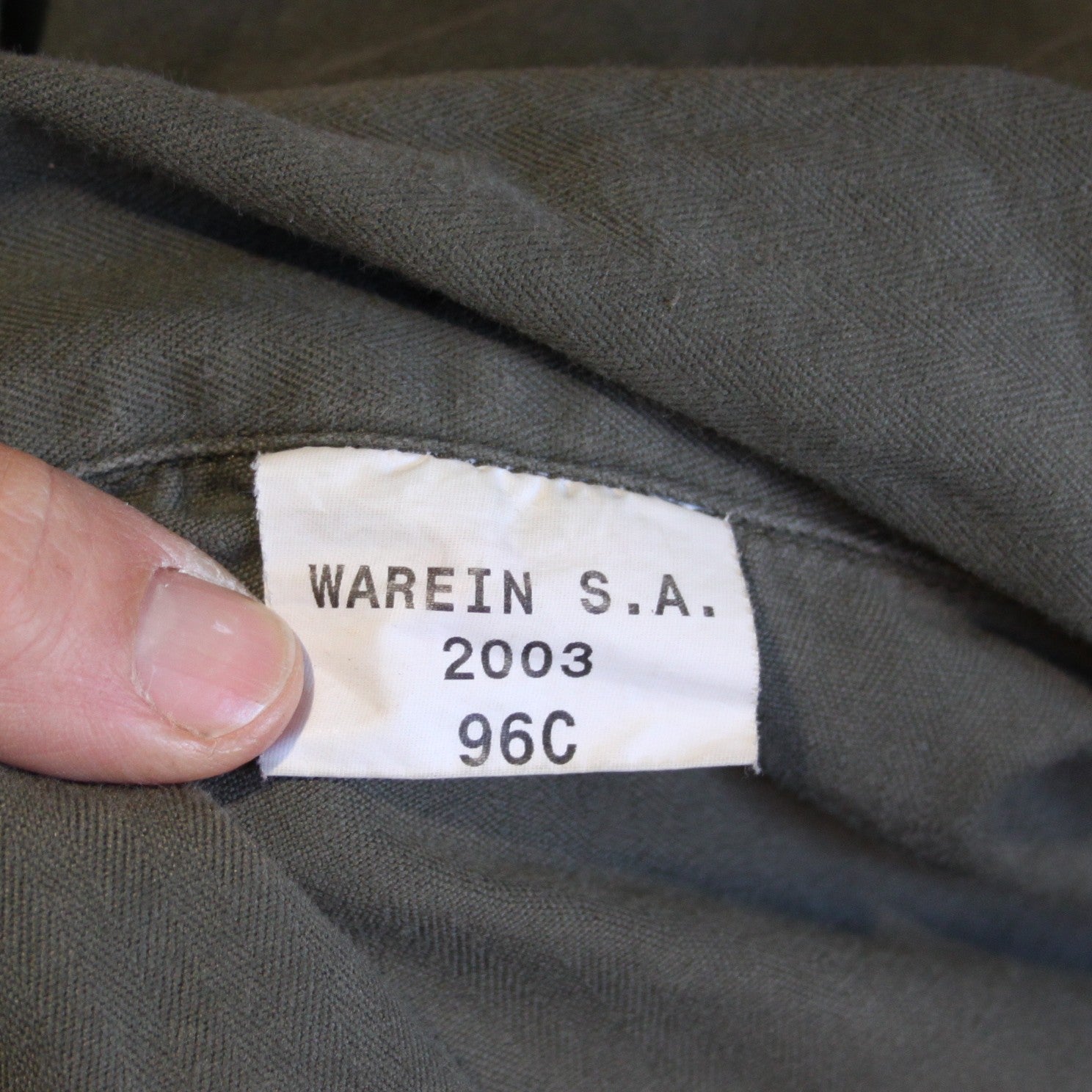 French Army AFV Coverall Olive Green Genuine Surplus 38" Chest Short (4172)