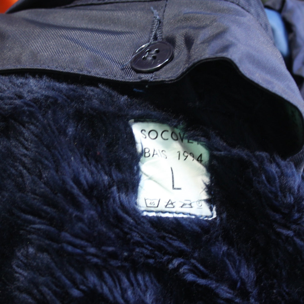 Genuine Surplus French Military Waterproof Coat Faux Fur Lining 46-48" (3368)