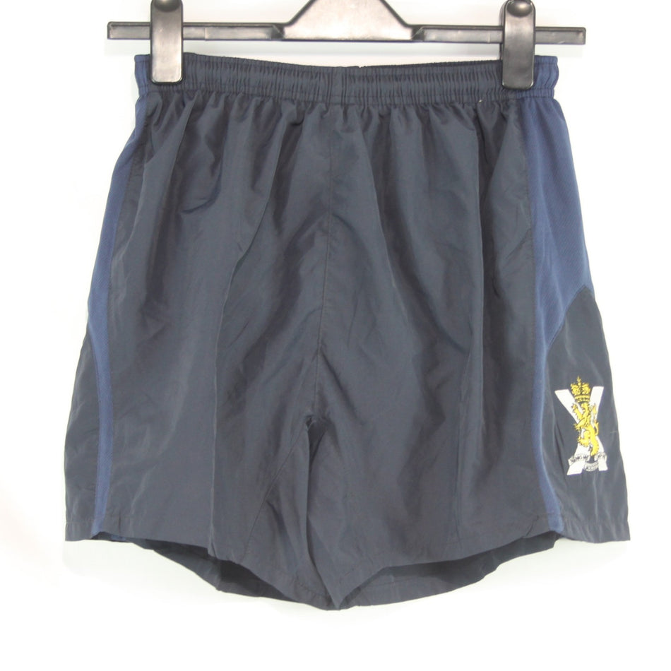 Genuine Surplus British Army PT Shorts Navy Blue Scottish Embroidery M (4377)