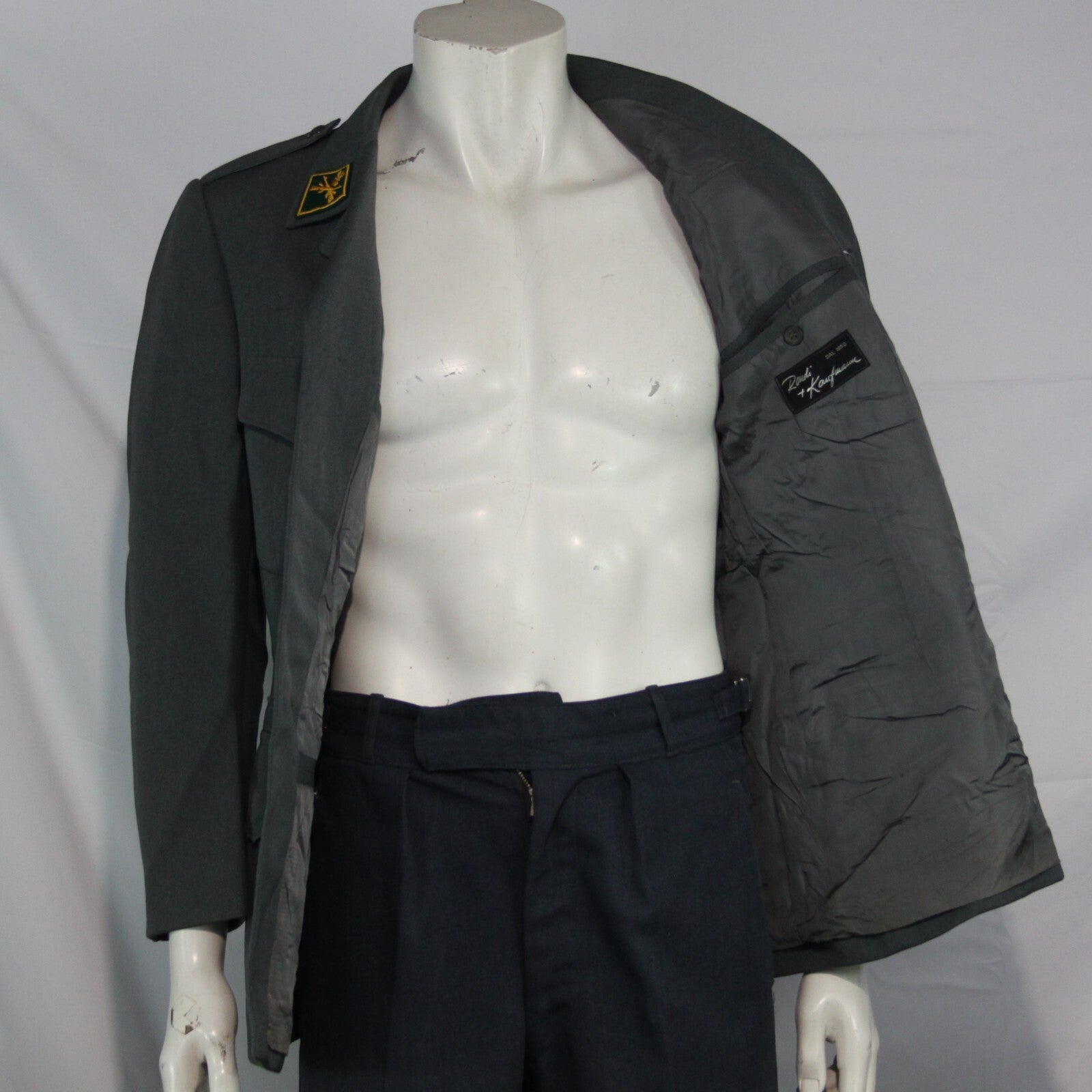 Genuine Surplus Swiss Army Dress Jacket 4 Button Badged Blue Grey All Sizes 3313