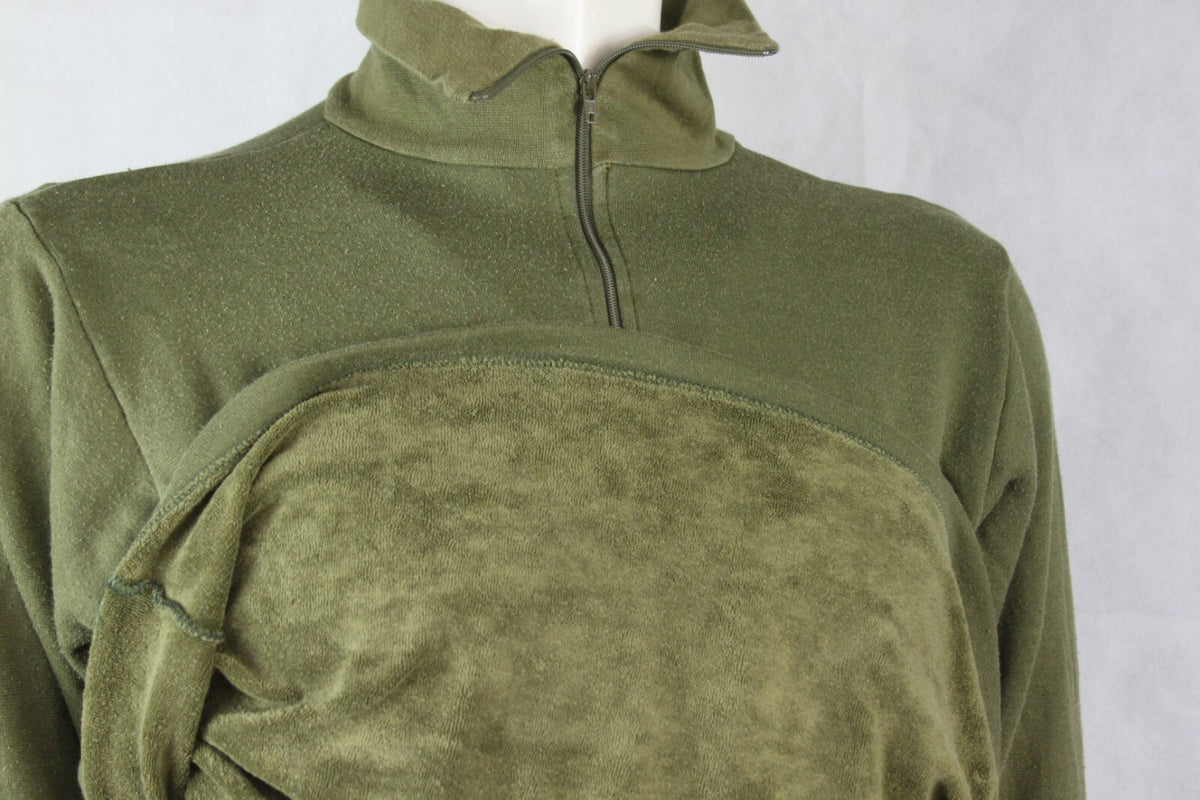 Genuine Surplus Dutch Army Thermal Zip Neck Top Norwegian style Olive G1