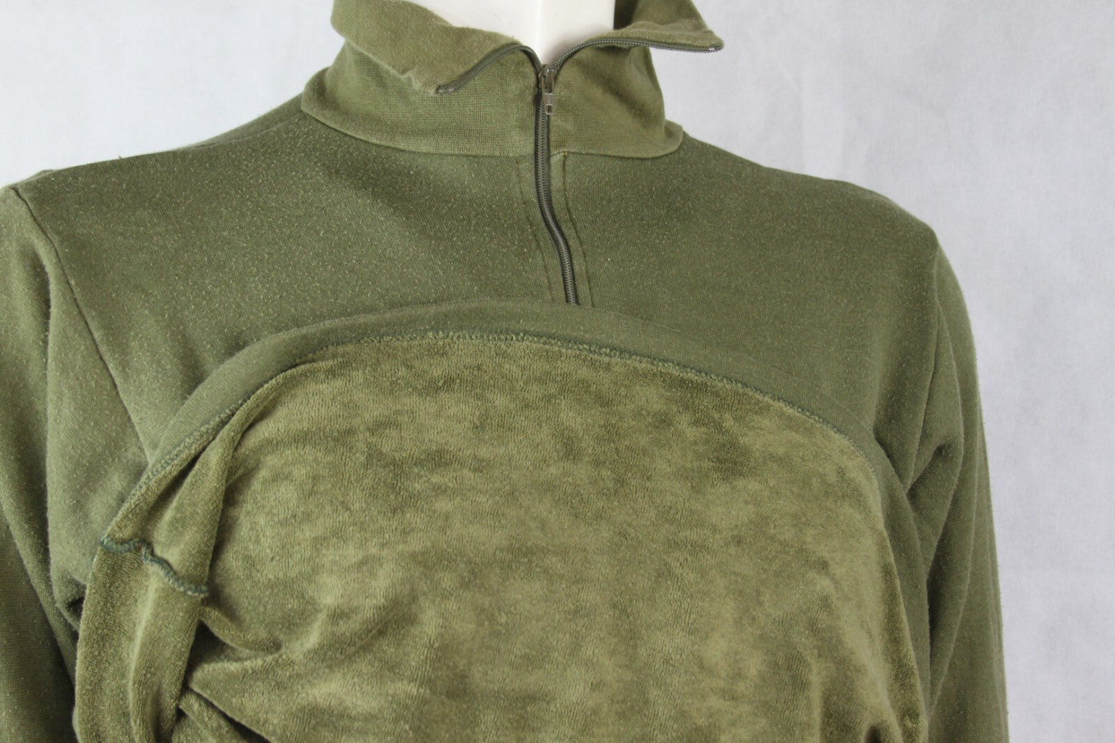 Genuine Surplus Dutch Army Thermal Zip Neck Top Norwegian style Olive G1