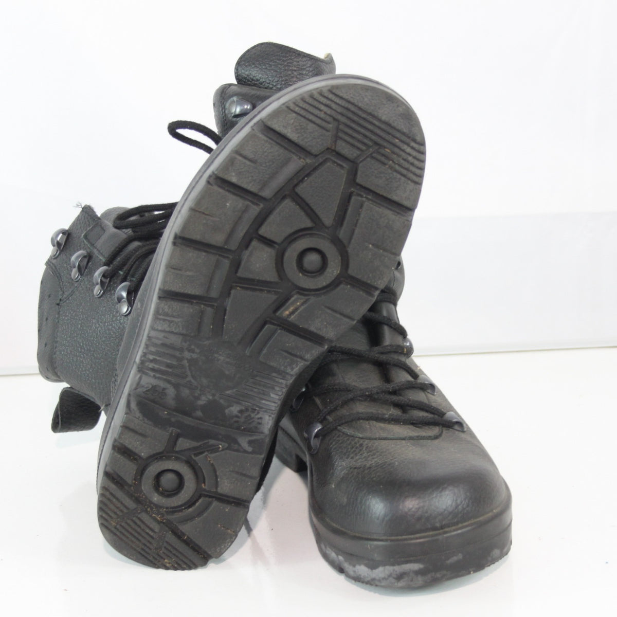 German Para Boot Genuine Surplus Army Mens Black Leather Lace Up UK 7 (3581)