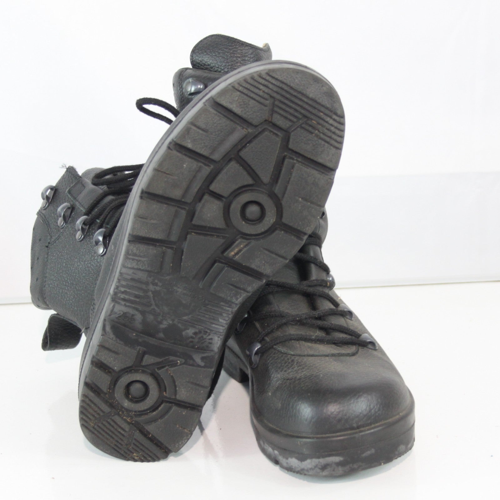 German Para Boot Genuine Surplus Army Mens Black Leather Lace Up UK 7 (3581)