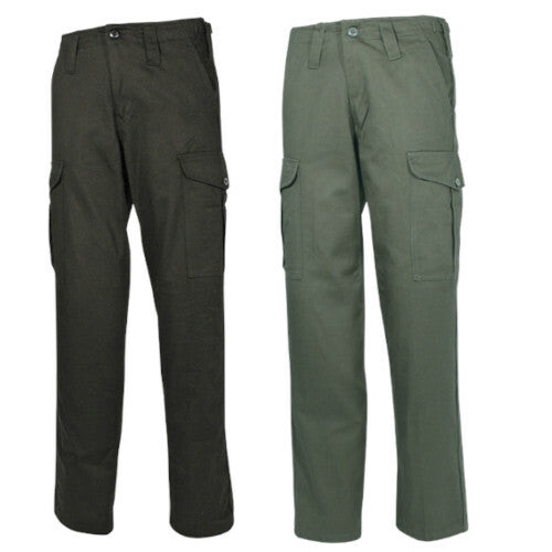 Mens OG Heavyweight Combat Trousers Workwear Black olive green 100% Cotton