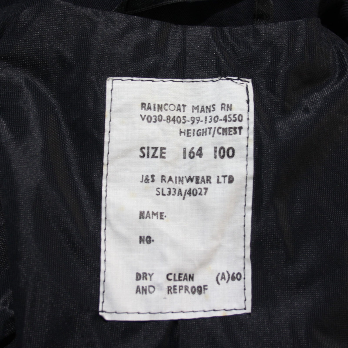 Genuine Surplus British Royal Navy Raincoat Naval Blue Waterproof Overcoat (3150