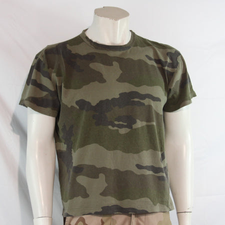 Genuine Army Surplus French T-Shirt CCE Camo Short Sleeve Faded Vintage (4256)