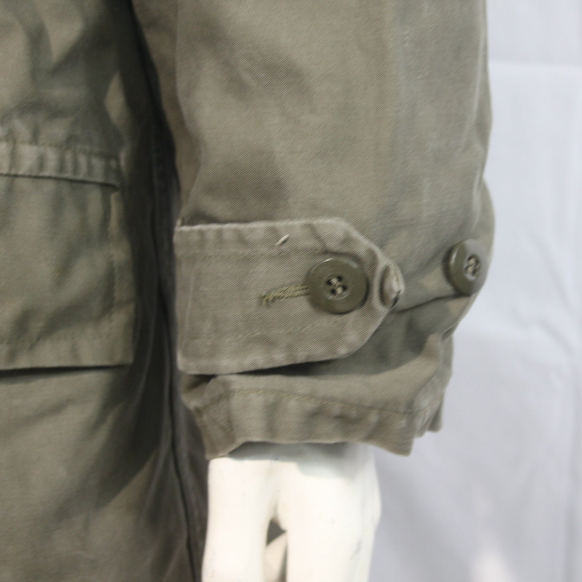 Vintage German Army Olive Parka Genuine Surplus Winter Coat Lined 42-44" (3795)