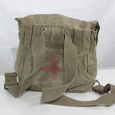 Genuine Surplus French Army Vintage Rucksack Cotton Canvas First Aid Padre 3407