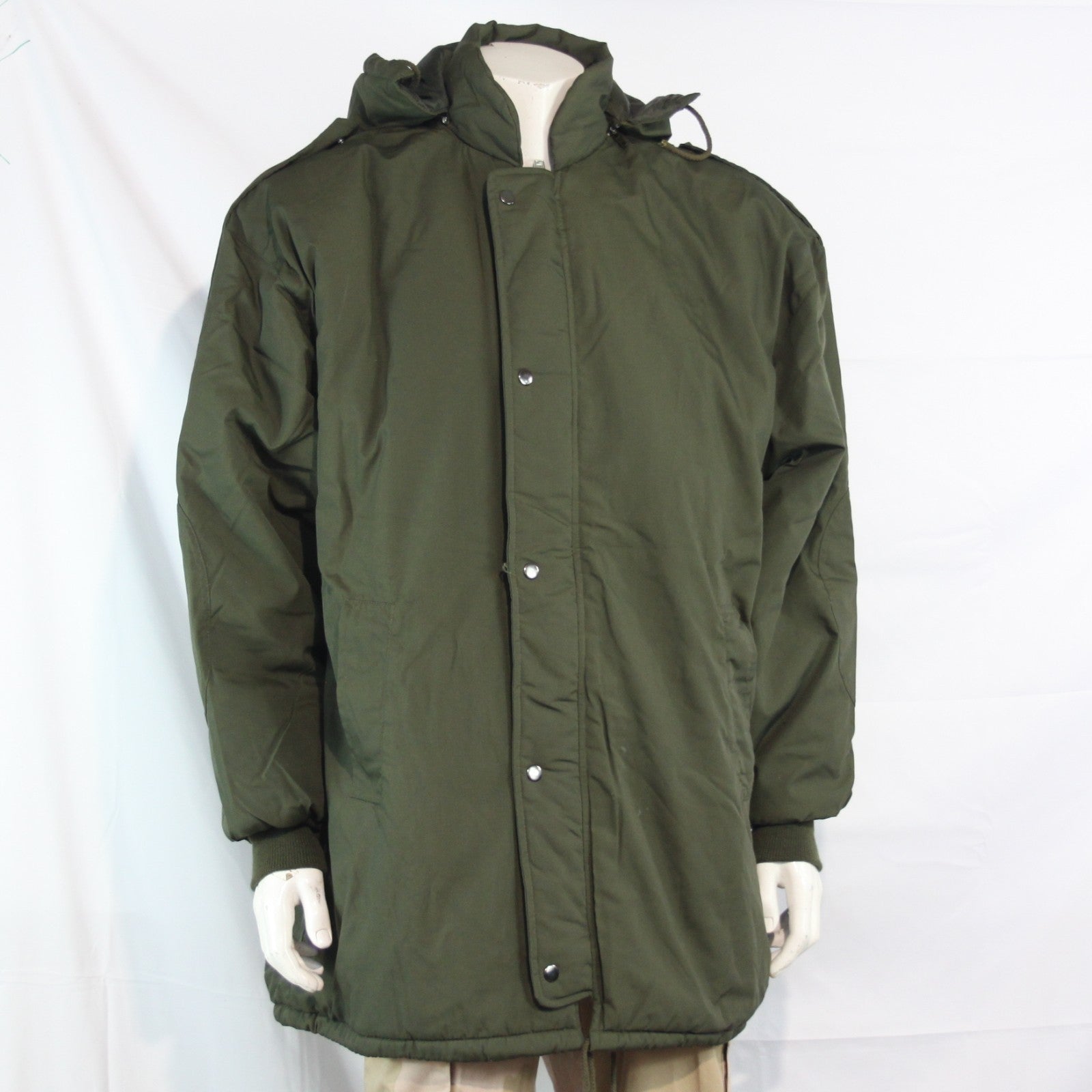 Padded Winter Coat Military Style Olive Green Quilted XXL 46-48" (3610)