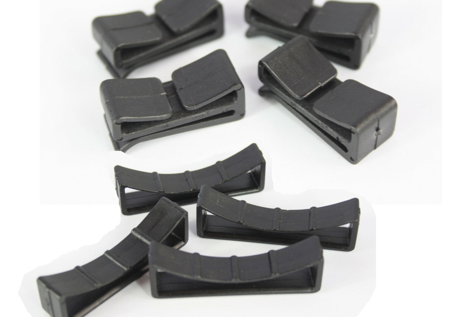 Webbing Loop Stays / Retainer Buckle Black Plastic Rucksac Replacement All Sizes