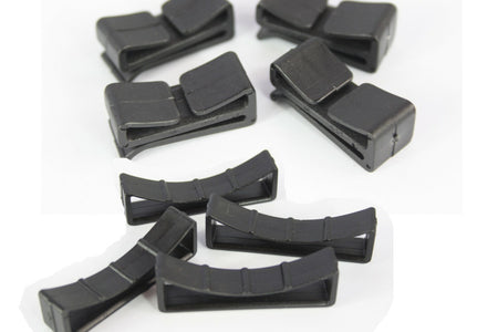 Webbing Loop Stays / Retainer Buckle Black Plastic Rucksac Replacement All Sizes
