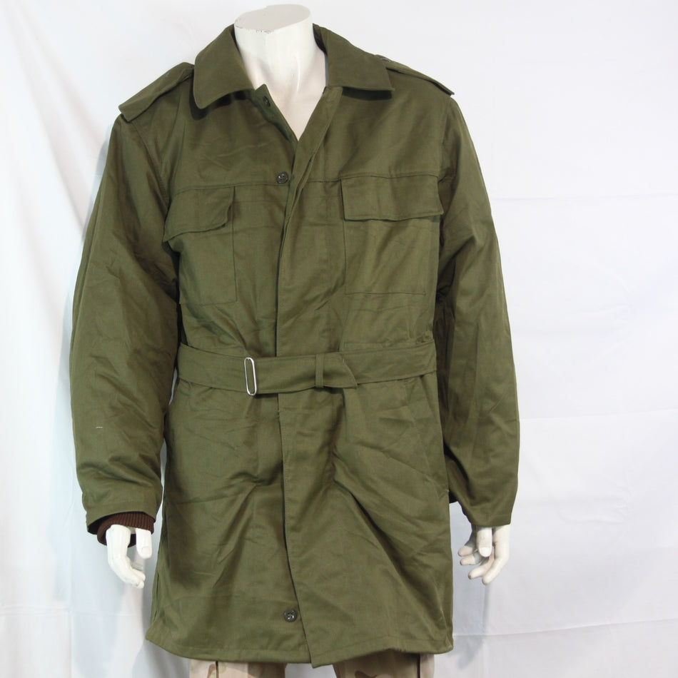 Genuine Surplus Vintage Czech Army Olive FFur Canvas Belted Parka Canvas 3744